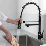 Dual Spout Pull Out Spring Faucet